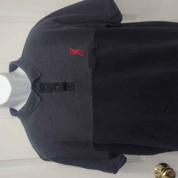 Liverpool LFC Distressed Button Up Short Sleeve Polo XXL - Picture 5 of 9